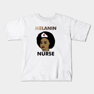 Afro Melanin Nurse, Black History African Kids T-Shirt